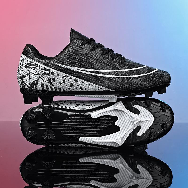 Football shoes men's and women's low-top blue and white porcelain broken nails Youth professional training sneakers Children's large-size sneakers