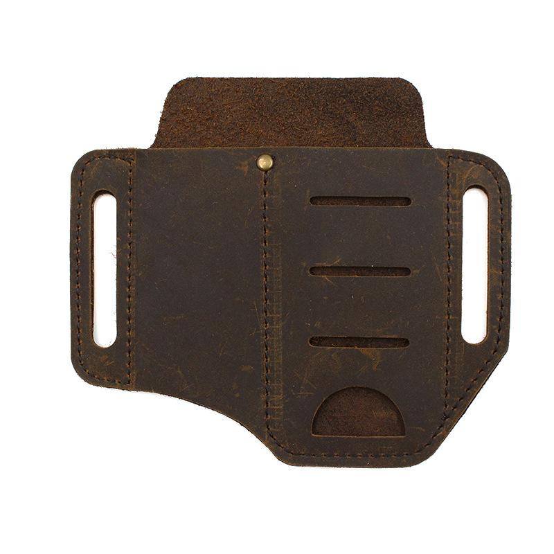 

Тримач для багатофункціонального інструменту з поліуретанової шкіри Основний органайзер Сумка для зберігання ручок Сумка для зберігання інструментів на відкритому повітрі Тумба для інструментів 13,5x15,2 см