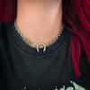 Fashionable Nose Clip Pendant Stainless Steel Necklace Nightclub Sexy Geometric Nose Clip Collarbone Necklace For Women