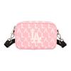 New MLB Monogram Collection Nylon Fabric Shoulder Bag, Crossbody Bag Regular Unisex Cherry Blossom Pink 32BGDR111-07P