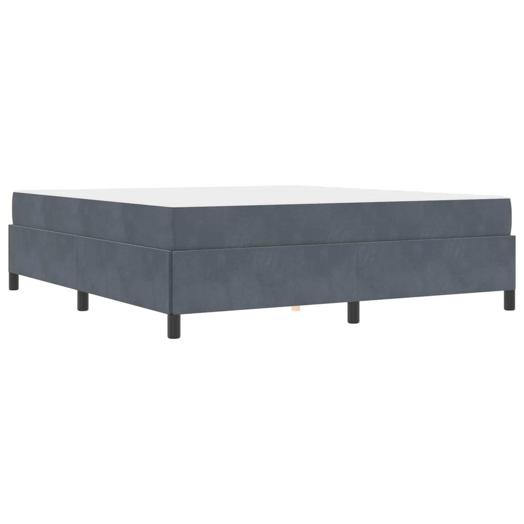 Bed Frame with Mattress Dark Grey 180 x 200 cm Fabric