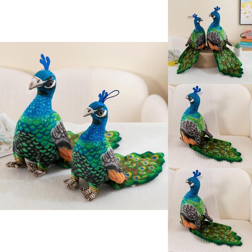 Adorable Peacock Plush Toy Lifelike Bird Stuffed Animal Cute Peacock Doll For Kids Gift