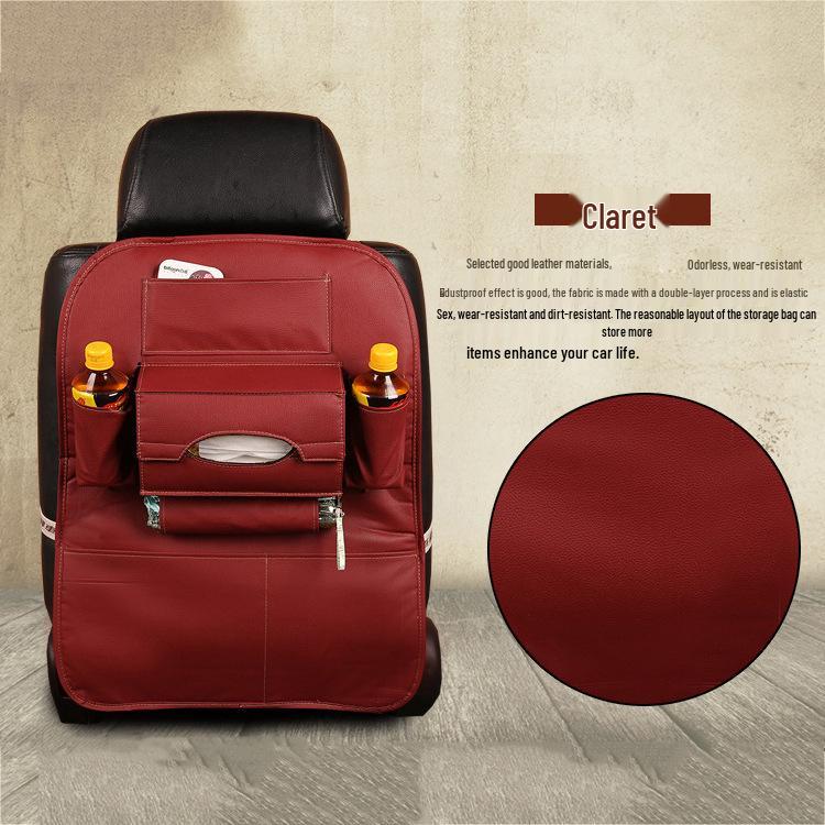 Waterproof Leather Car Seat Back Storage Pocket