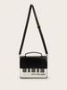 Textured Personalized Piano Women's Bag New Fashion Contrasting Color Shoulder Bag Messenger Bag Small Square Bag