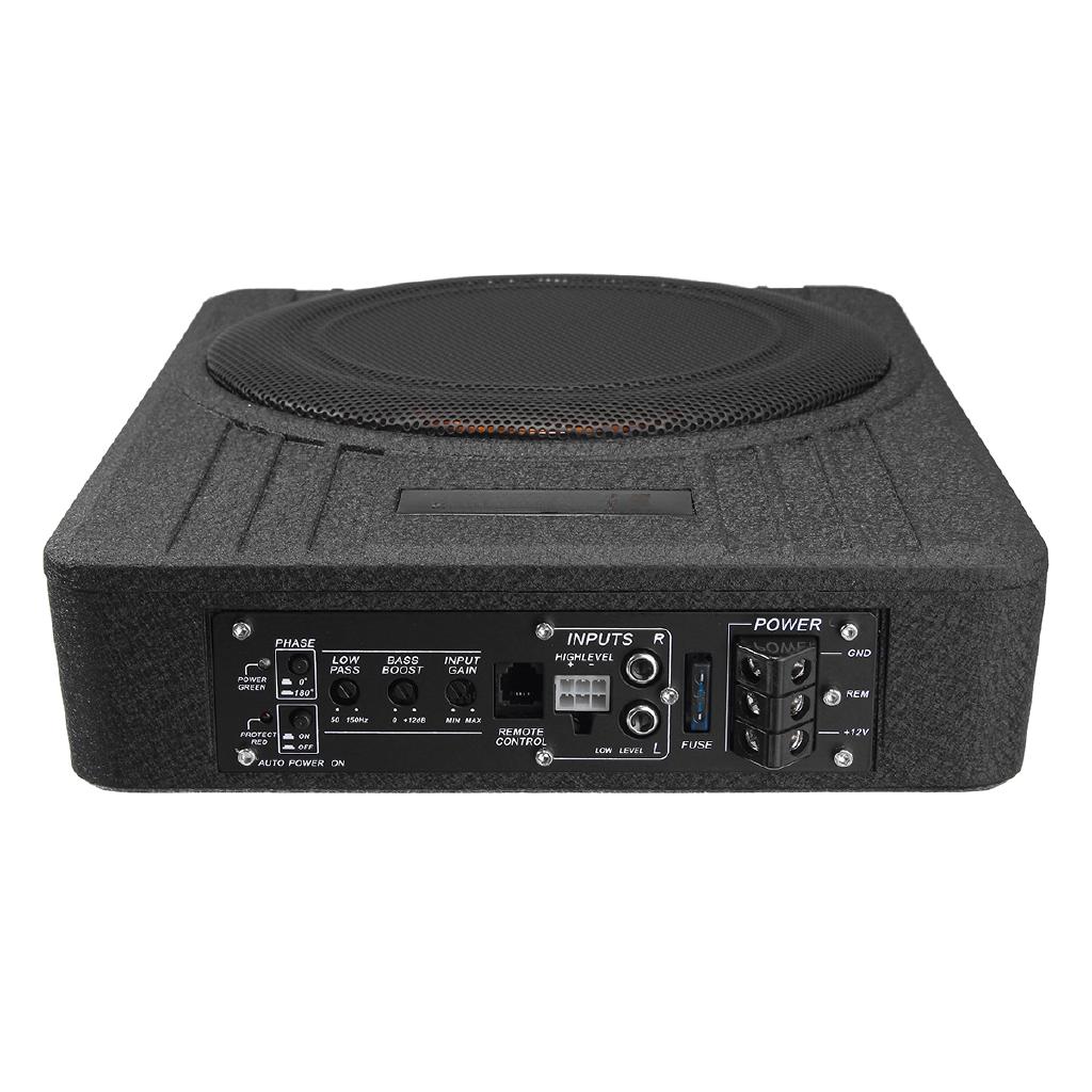 25A Car Under Seat Subwoofer Speaker Vehicle Super Slim Active Subwoofer Sub Amplifier 600W Auto Enclosed Subwoofer System New