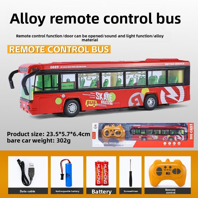 Simulation Alloy City Sightseeing Bus Model Toy With Sound And Light Functions