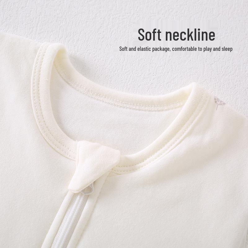 Cozy Cotton-Padded Newborn Sleeping Bag with Zipper - Anti-Kick Romper for Autumn/Winter