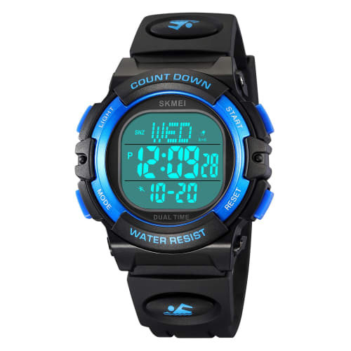 Timever Multifunction Kids' Watch for Boys, Easy-to-Read Digital Watch, Boys' Sports Watch, Waterproof, with Alarm Clock, Stopwatch, Countdown, Date a