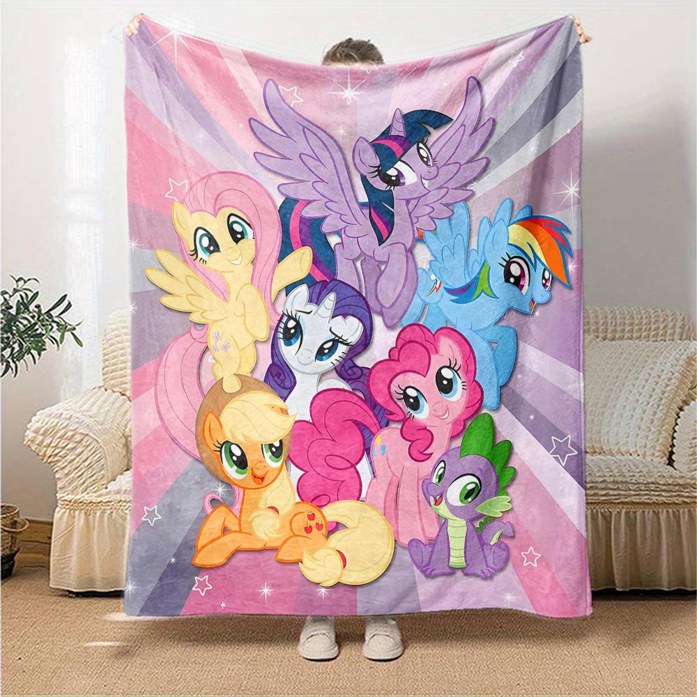 1pc My Little Pony3 Blanket, Gift, for Men and Women, Soft Blanket, Good for Sofa Bed Couch Travel, Lightweight Flannel Blanket