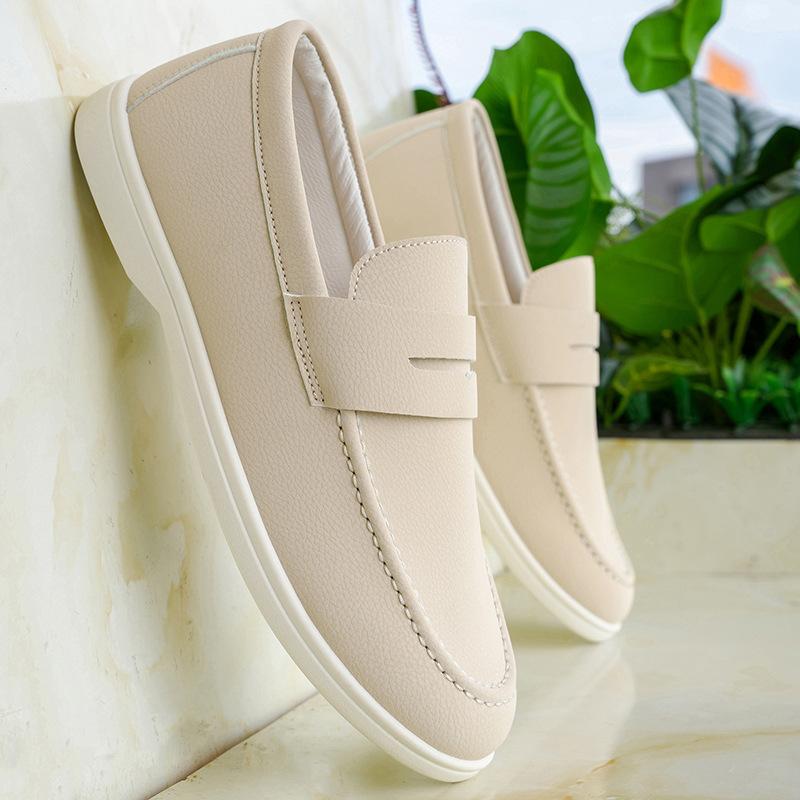 Breathable Bean Shoes England Style Lefebvre Fashion Casual Shoes Qing Men's Shoes Single Shoes Comfortable Trendy Minimalist Versatile Shoes