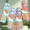 1PC Dad Bod Father Figure Text 750ml Color Plastic Sports Water Bottle Leakproof Flip Straw Lid Suitable for Sports Office Home Use