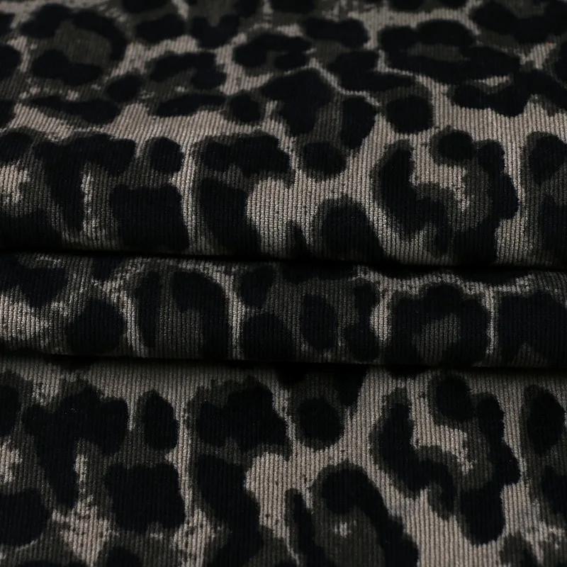100*150cm Stoff mit Leopardenmuster Weicher Samt Kordstoff zum Nähen Kleid Hosen Kinderkleidung Vorhang Tasche Bekleidung Handwerk