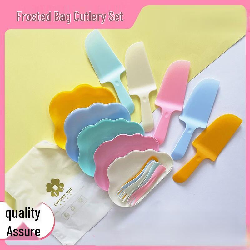 GLACIER Disposable Cloud Plate & Cutlery Set