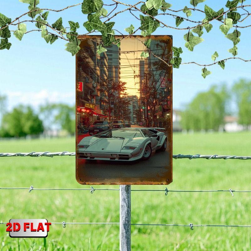Automotive Metal Decorative Painting: Gifts for Car Lovers Garage Home Style