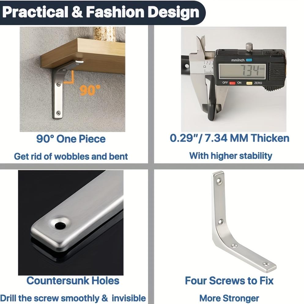 Vysoce odolné nerezové L-profily - Nástěnné, včetně šroubů, Montážní profily s pravým úhlem
