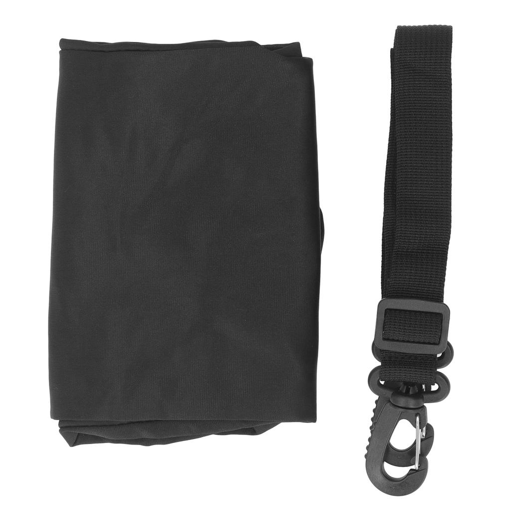 Stuffable Travel Pillow Cover Portable Washable Storage Neck Pillow Replacement Cover Black