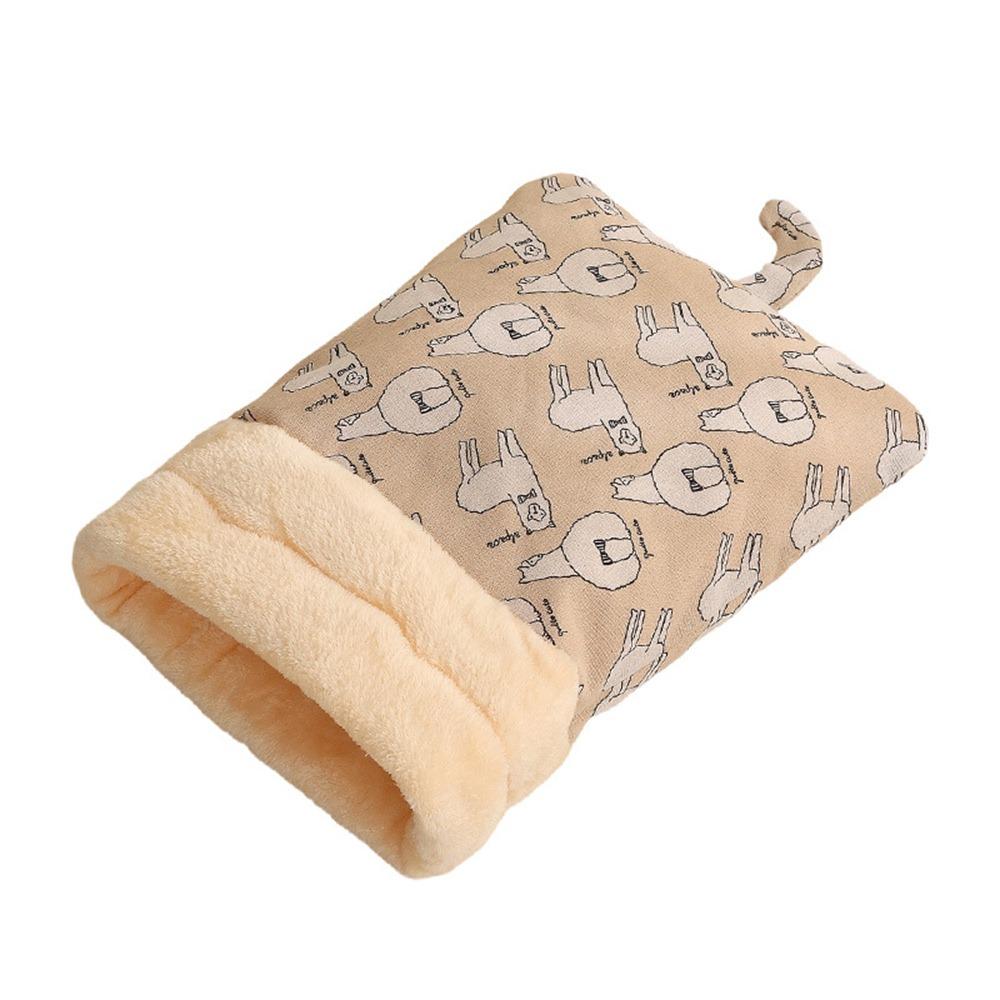 Cute Cat Sleeping Bag Thickened Cartoon Cat Nest Mat Winter Warm Pocket Type Kitten Quilt Bed Pet Supplies