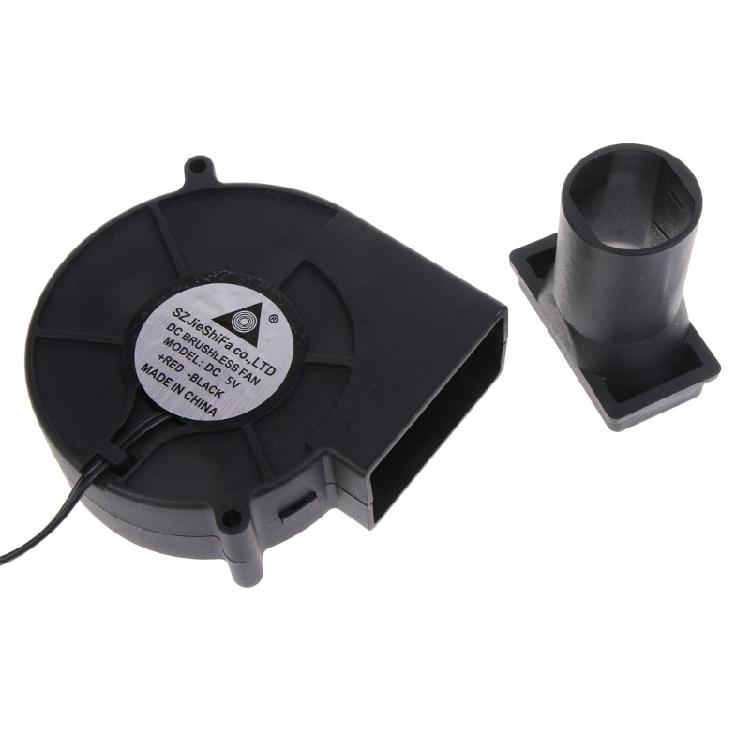 BBQ Blower Fan with 5V USB 12V 5.5x2.1mm Cable Variable Speed Controller for Outdoor Barbecues Fire Bellow
