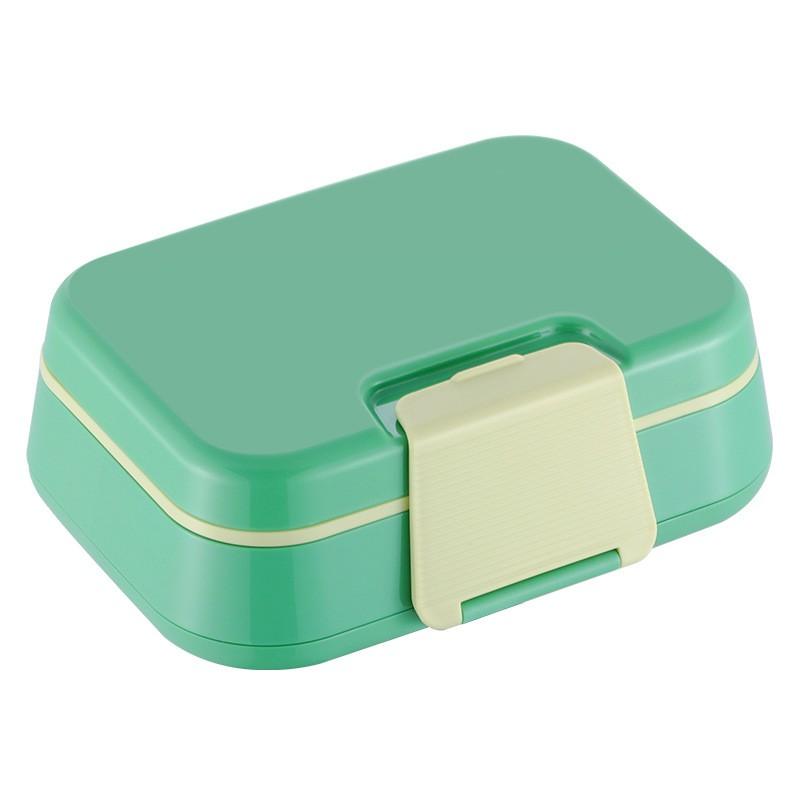4-Compartment Microwave-Safe Lunch Box Kids Students Adults PP Food Container With Leakproof Lid Handle