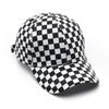 Solid Color Sun Protection Lattice Korean Sun Hat Women Baseball Caps Sports Checker Caps Grid