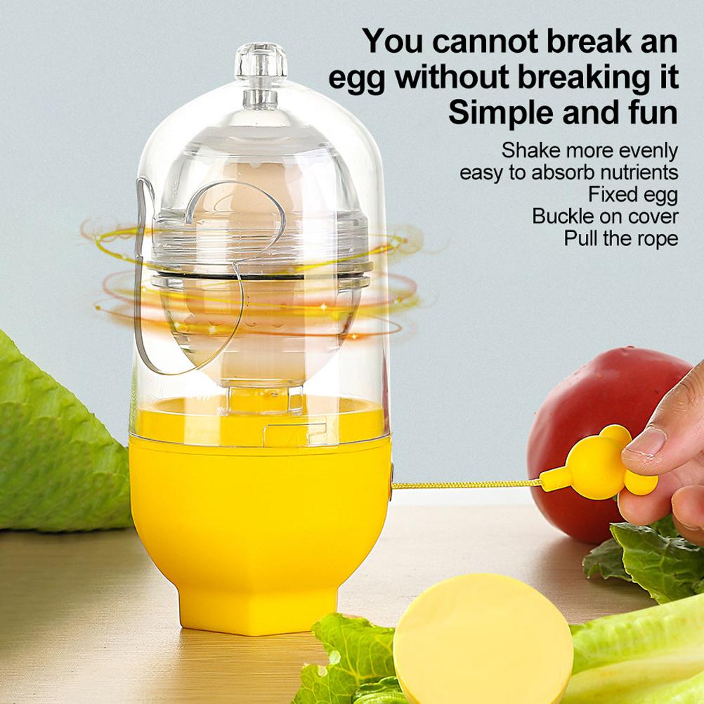 Egg Scrambler Hand Egg Shaker Mixer Yolk Egg White Mix Manual Tool Golden Egg Maker for Kids