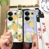 Ring Kickstand Phone Case For Tecno Camon20 Pro 5G/CK8n Dirt-resistant Silicone Fashion Design Wristband Phone Holder