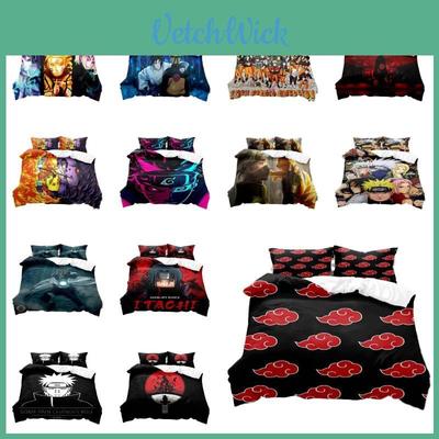 Bedding Naruto Anime Single Double King Duvet Cover Pillowcase Set Fans Gift