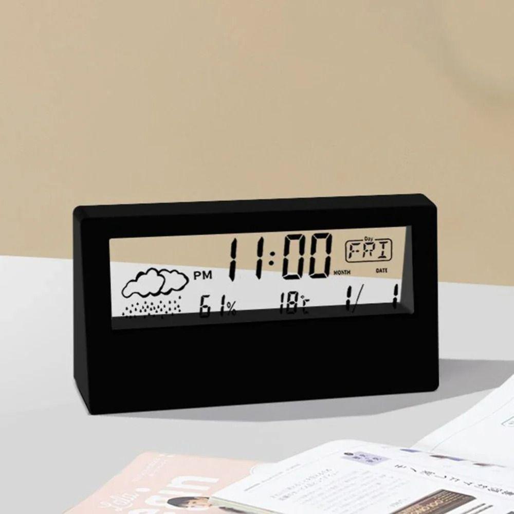 Digital Display Digital Clock Multifunction Features Electronic Design Desk Clock Decoration Style Study Design Table Clock