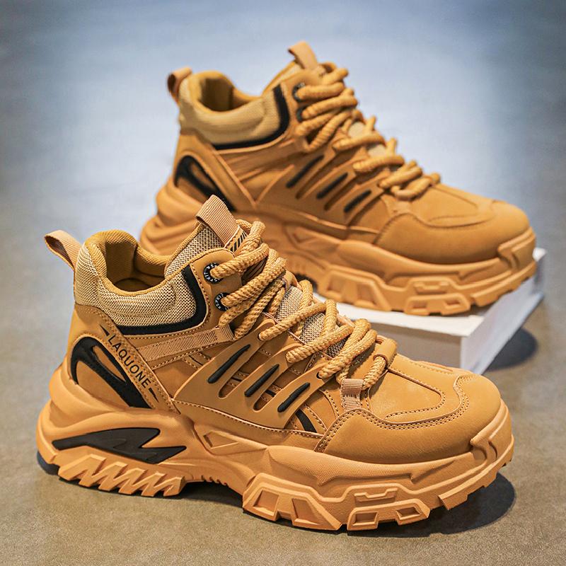 

Men s Shoes High-top Platform Sneakers Trend Versatile Sports Leisure Thick Soles Increase Height Tooling Boot Zapatillas Hombre 39