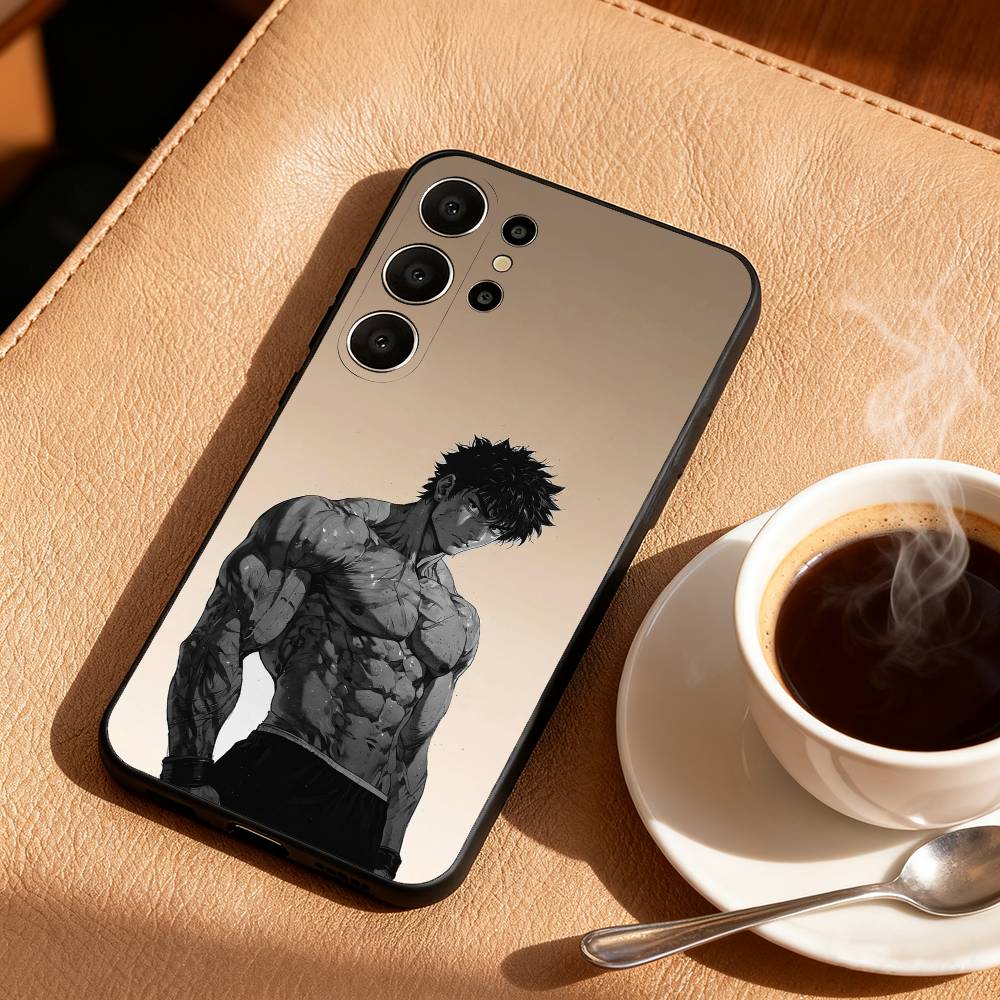 

Чехол для телефона с аниме B-Baki H-Hanma для Samsung S26,S25,S24,S21,S22,S23,S30,Ultra,S20,FE,Lite,10,9, Черный чехол Samsung S22plus5G