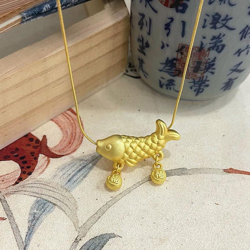 

Ожерелье с кои, удачные аксессуары в китайском стиле, легкие роскошные и высококачественные аксессуары для шеи, удача и непрерывная цепочка на ключицу