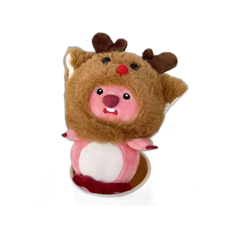 Creative Cute Heart Pig Headgear Plush Toy Pendant with Taiyaki Design