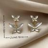 Retro Butterfly Drip Oil Stud Earrings for Women - Niche Design