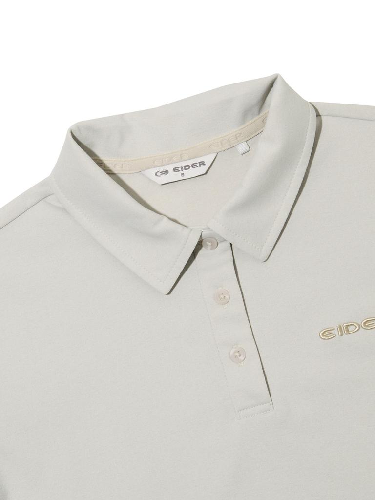 EIDER Verdon Women'S Short Sleeve Polo Shirt_Oatmeal Grey
