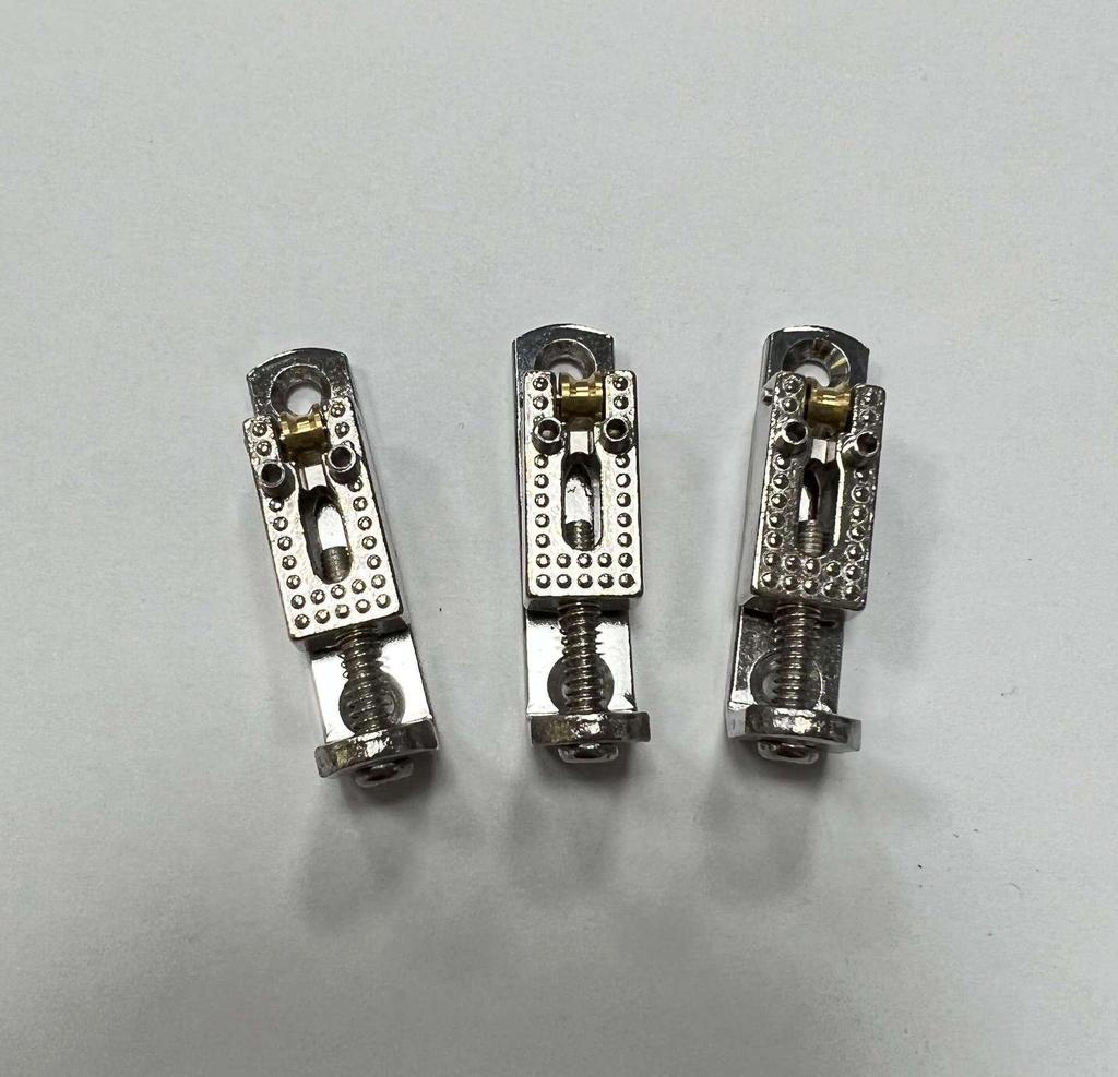 Electric Guitar String Saddle Roller Bridge - 3 String Pull Plates