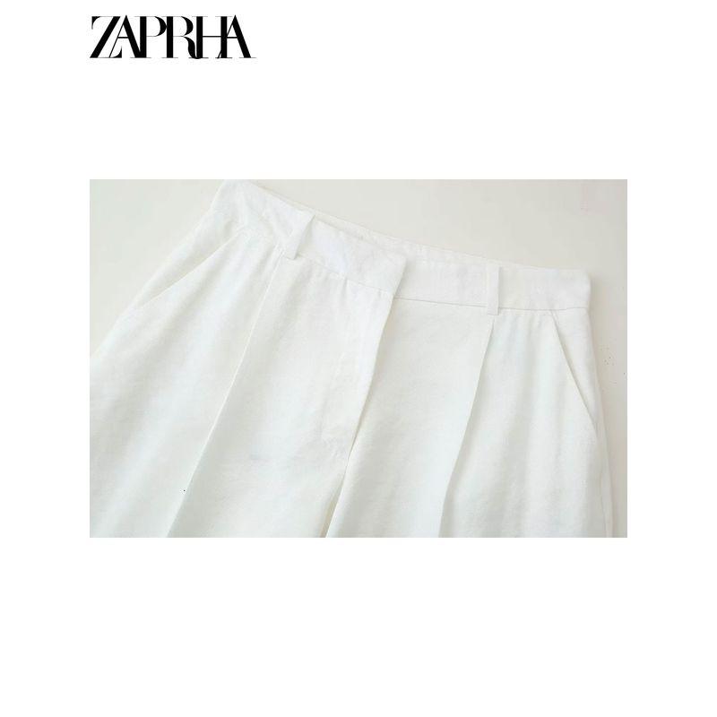 Zaprha 2025 New Arrival Loose Pleated Temperament Wild Wide Leg Casual Trousers Women's Idle Style 1608030
