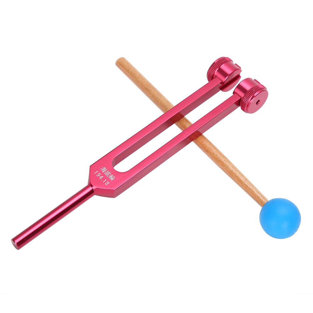 194.18 Aluminum Alloy Tuning Fork Sound with Hammer Sound Healing Therapy Tool Set