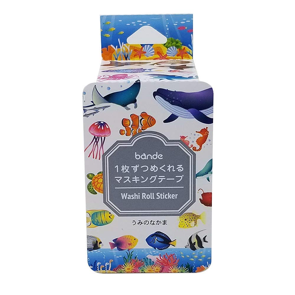Bande Set of 3 Masking Roll Stickers Masking Tape Sea Friends Scrapbook DIY