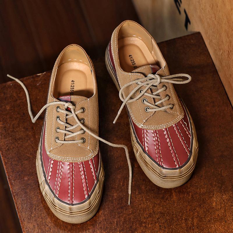 New niche retro board shoes platform invisible inner height increase commuting leisure duck hunting guard hunting X