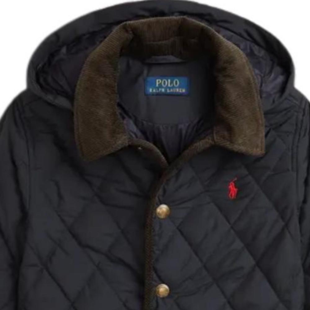 Polo Ralph Lauren Jacket FW24 Logo Embroidery Print Single-Breasted Long Sleeve Kids jackets Black CWPOOTWY6020322-001