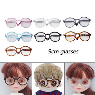 Doll Accessory Round Transparent Glasses Plastic Doll Round Glasses Doll Mini Glasses  Children Toy