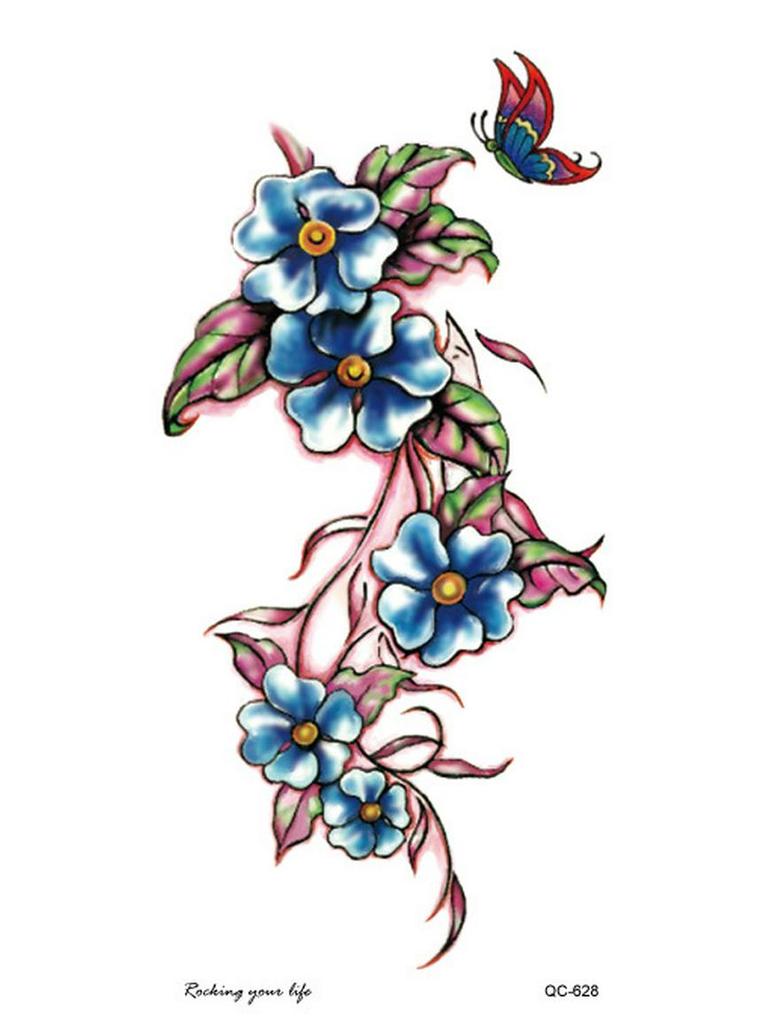 Ruicailong Pegatinas de Tatuaje de Brazo Floral 3D Impermeables para Mujer - Diseño Elegante y Sexy