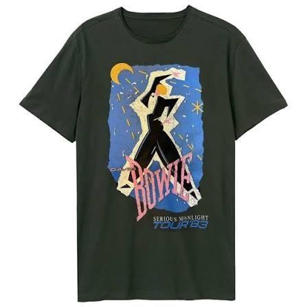 T-shirt David Bowie Oversize Unisexe Court Doux Imprimé T-shirt Oversize Premium Coton Respectueux de la Peau Col Rond Manches Courtes Top