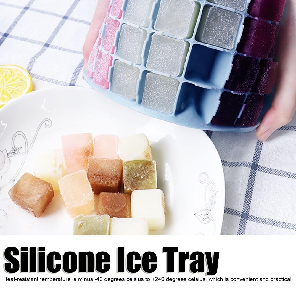 With Lids Silicone Ice Cube Tray Square Shape Candy Mold Multi-Use Ice Cube Mold Home