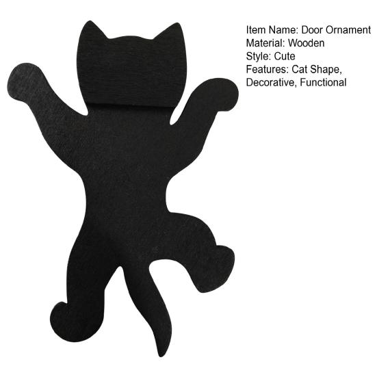 Handcrafted Door Sign Climbing Kitten Cat Metal Door Ornament Anti-deformation Door Plaque Home Decoration