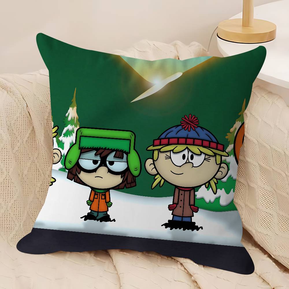 

Мультфильм-Южный ПаркS Наволочка Чехол для подушки Обивка Диванная подушка Декор дома Наволочка 12x12Inch