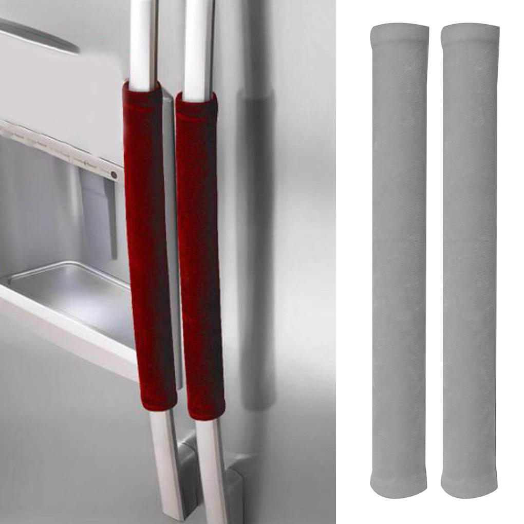 Pack of 2 Refrigerator Door Handle Cover Decoration Microwave Cabinet Fridge Fingerprint Protector Gloves for Household