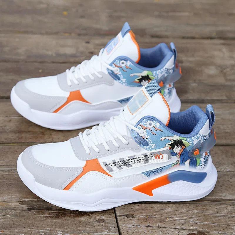 Autumn High-top Men's Mesh Breathable Basketball Shoes, Trend Men's Sports Shoes, Fashion Platform Casual Men's Shoes