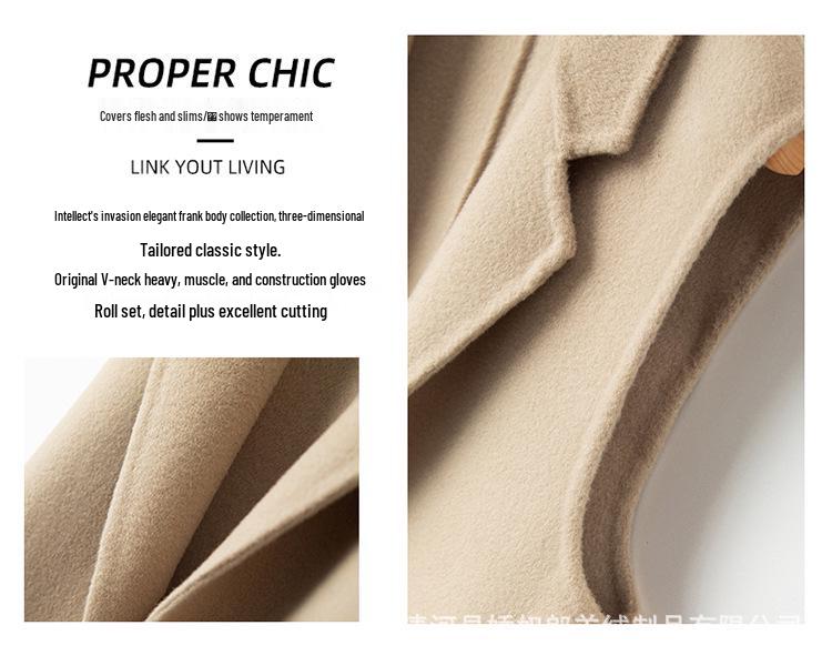 2023 Women's Double-Sided Cashmere Wool Vest: Sleeveless, Short Black Suit Coat