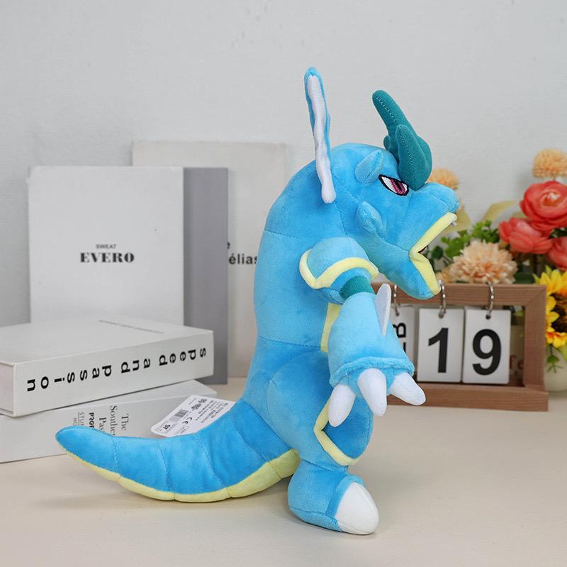 12inch/30cm Large Standing Blue Nidoking & Gyarados Evolution Plush Toy - Magikarp Stuffed Animal Doll with Hanging Tag, Cute Po